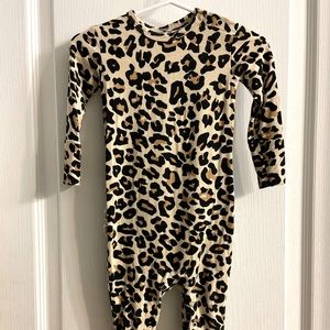 Posh Peanut Lana Leopard Tan Romper